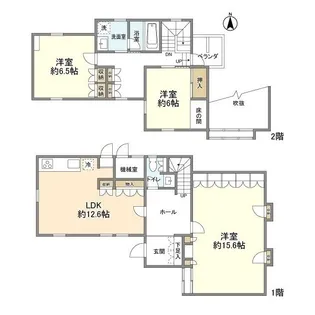 東京都練馬区富士見台2【一戸建】の間取り