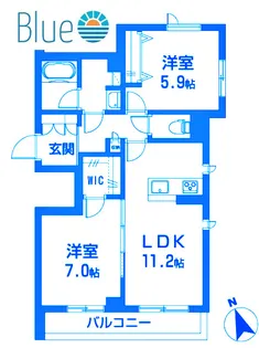 シャーメゾングランデ茅ヶ崎【2階】の間取り