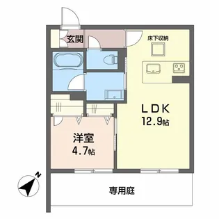 ベンガレンシス【1階】の間取り