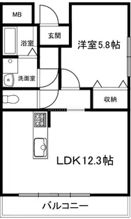 メゾン・メリッサ【1階】の間取り