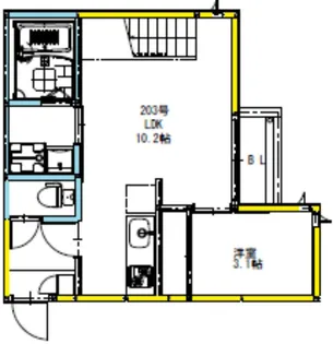 GRANDTIC COMRADE【2階】の間取り