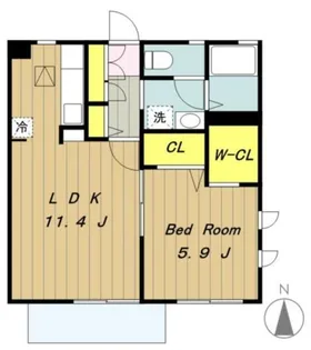 神奈川県相模原市緑区相原4【アパート】の間取り
