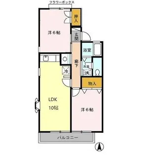 セジュール・モローB【1階】の間取り