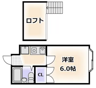 プラザイーグル【1階】の間取り