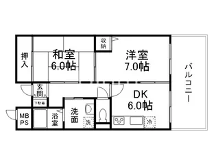 トーシンハイツ桃山【3階】の間取り