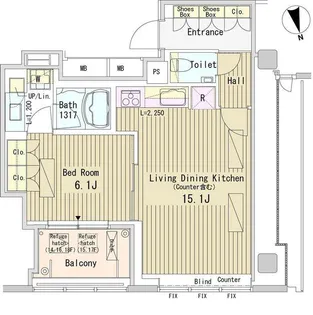 東京都港区西新橋3【マンション】の間取り