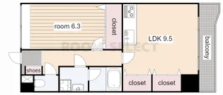 プログレスアサダ瓦町【4階】の間取り