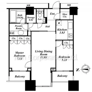 高輪ザ・レジデンス【29階】の間取り