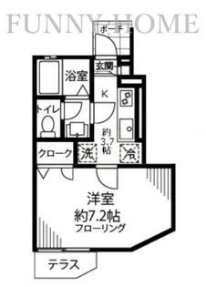 東京都世田谷区宮坂2【アパート】の間取り