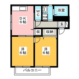 ファミーユいずも D棟【1階】の間取り