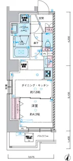 GENOVIA幡ヶ谷【5階】の間取り