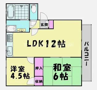 グランドヒル岸宮【1階】の間取り