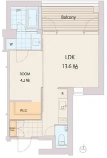 エスセナーリオ麻布十番【6階】の間取り