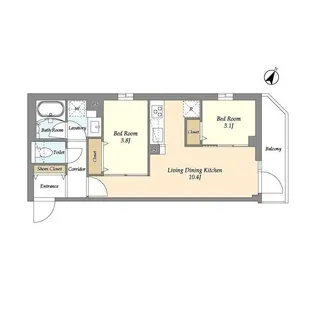 グランカーサ千駄木【1階】の間取り
