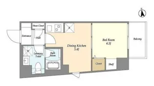 グランカーサ上野松が谷【9階】の間取り