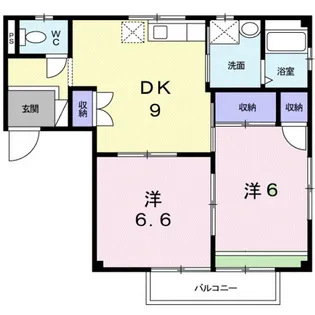 岡山県岡山市北区辛川市場【アパート】の間取り