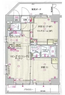 エステムプラザ神楽坂ノースレジデンス【7階】の間取り