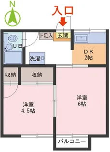 サンライト三郎丸【2階】の間取り