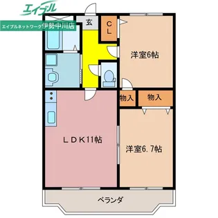 コンフォール・カルチェ【1階】の間取り