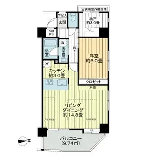 ライオンズガーデン東大島【5階】の間取り