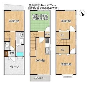 京都府京都市北区紫野雲林院町【一戸建】の間取り