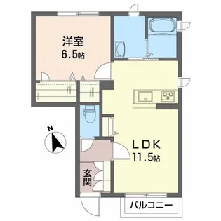 ウィステリア本町【1階】の間取り