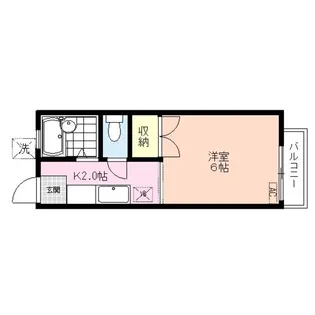 ハイツ・クリザンテム【2階】の間取り