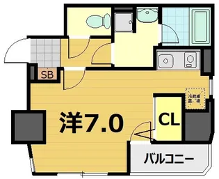 SWISS京都堀川WEST【7階】の間取り