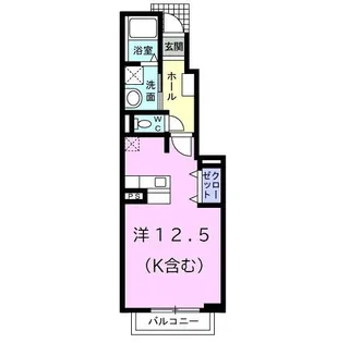 シュクレ・ポワール B【1階】の間取り