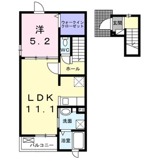 カーサ・フェリーチェ RK-II【2階】の間取り