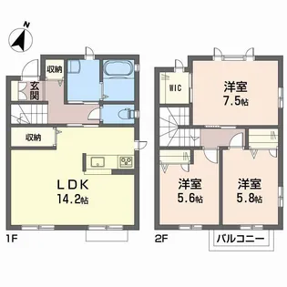 フローラ石手【1階】の間取り