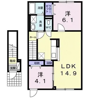 クルジュ【2階】の間取り