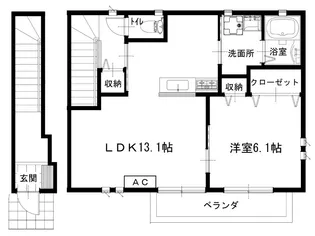 吉岡道下ハイツ2号地【2階】の間取り