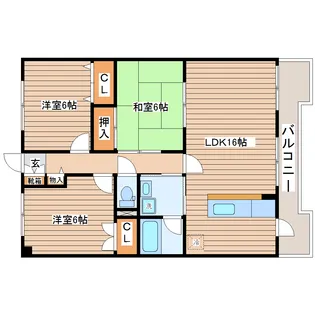 イーストオウギ【2階】の間取り