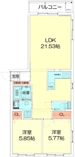 Techno-Terrasse 北綾瀬【3階】の間取り