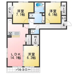 プロフーモ【3階】の間取り