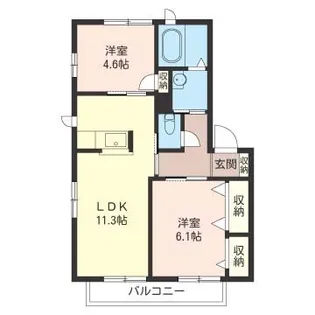 フランボワーズ請西東A棟【2階】の間取り