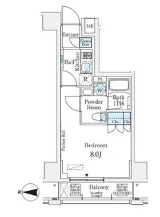 ムニレジデンス上野【11階】の間取り