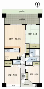 ゼファー武蔵浦和グランリブス【1階】の間取り