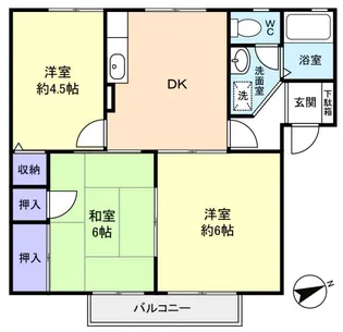 サニーコートC【1階】の間取り