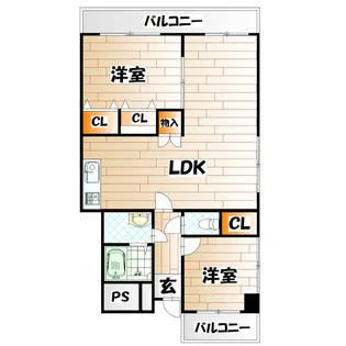 グランドハイツ第2高峰【5階】の間取り