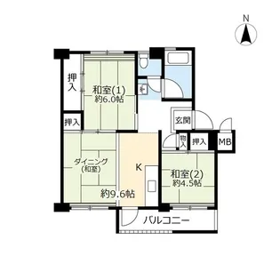 UR武里【5階】の間取り