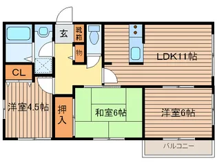 丘ハイツ【2階】の間取り
