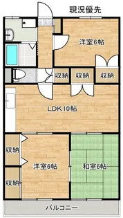 サンフィールハイツ【1階】の間取り