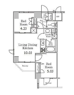 レジディア千駄木【3階】の間取り