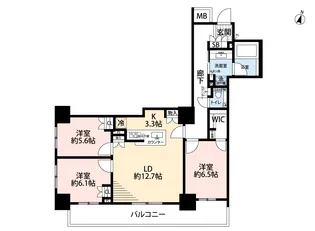 ブランズ川口幸町【3階】の間取り