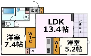 カーサ・セレナ【2階】の間取り