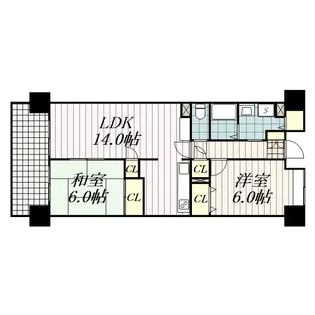 コーポレート稲毛海岸【5階】の間取り