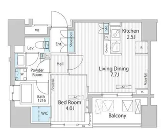 グランシエル南青山【2階】の間取り