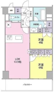 プロスペクト・グラーサ広尾【13階】の間取り